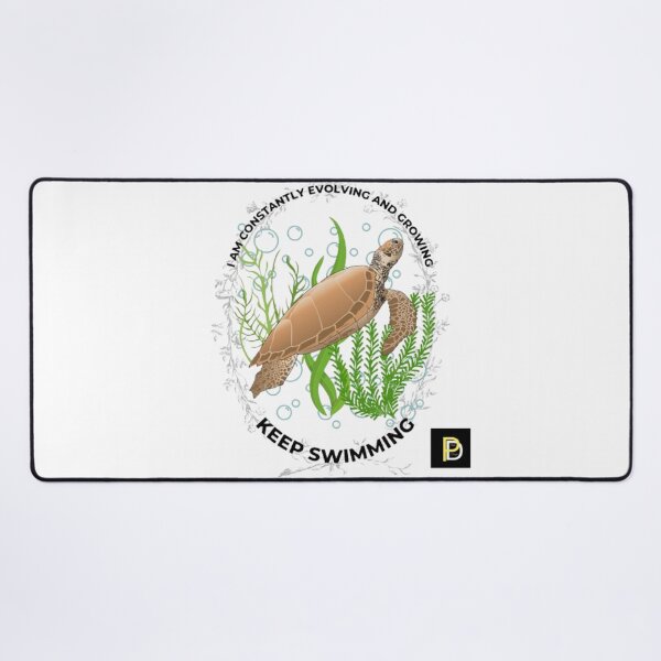 Item preview, Keep Swimming Sea Turtle Inspirational Aesthetic designed and sold by SMinimalist613.