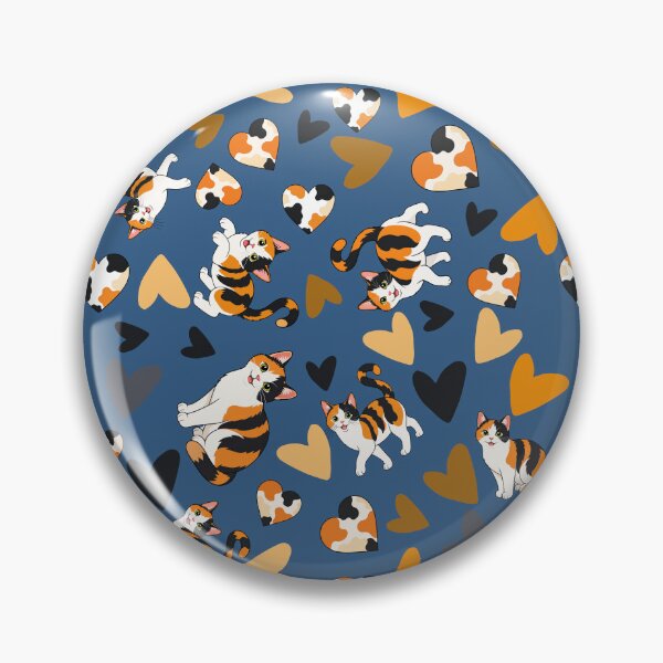 Item preview,  Calico cat and heart pattern designed and sold by BigfeetLittlepaws.