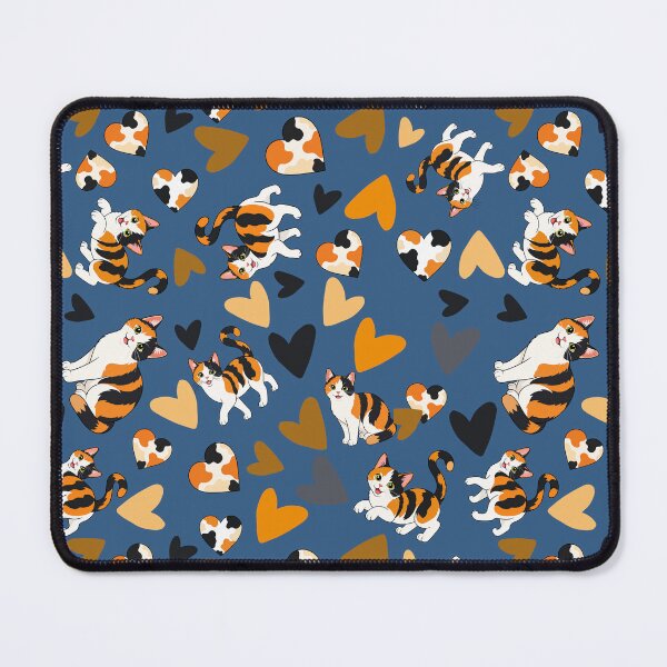 Item preview, Calico cat and heart pattern designed and sold by BigfeetLittlepaws.
