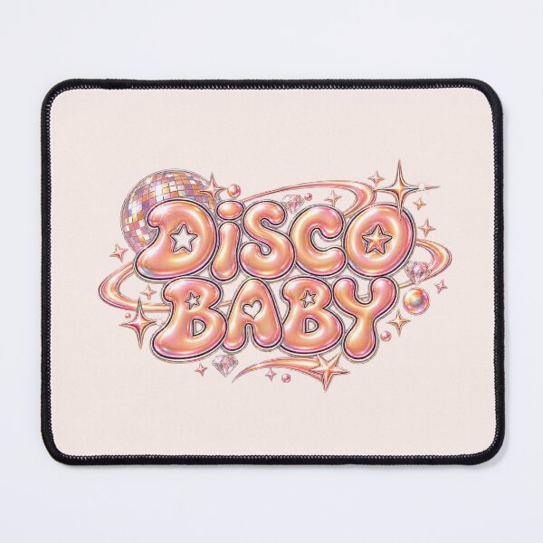 Item preview, Disco Baby Peach Chrome Bubble Text designed and sold by Inkworksbyshery.