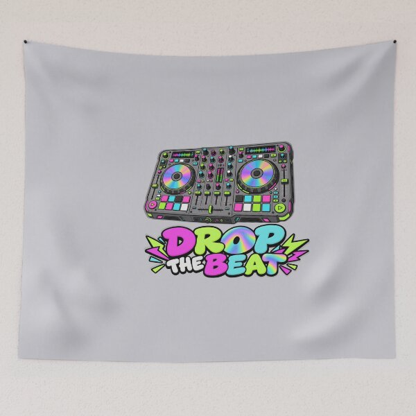 Item preview, Drop The Beat – Neon DJ Music Graphic T-Shirt designed and sold by Aimetoi.