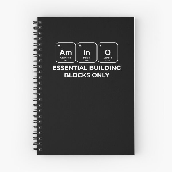Item preview, AmInO Essential building blocks only Chemistry Pun designed and sold by netwales.