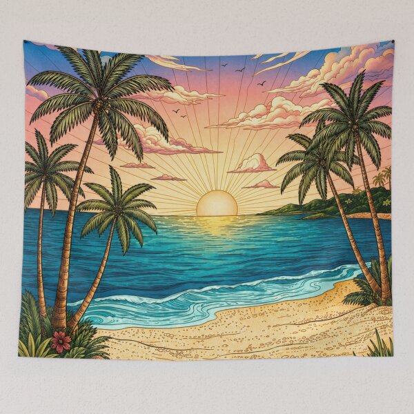 Item preview, The Beach Is My Serenity - Tropical Sunset and Ocean Breeze designed and sold by ScenicRoute66.