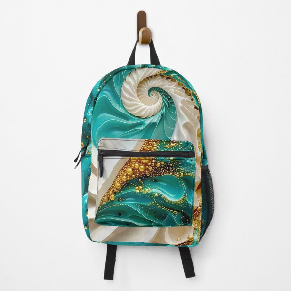 Item preview, Ocean Turquoise and Alabaster Ribbon Vortex designed and sold by Vicky Brago-Mitchell®.