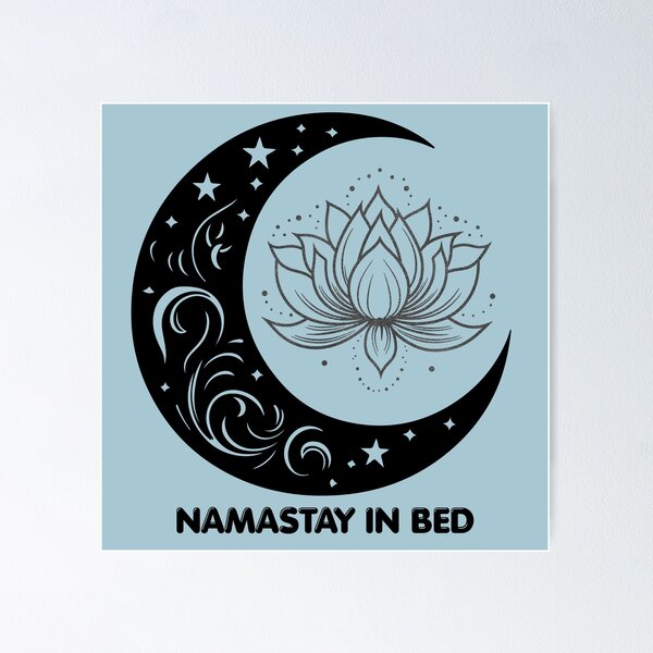 Item preview, Namastay in Bed Lotus blossom - moon - stars designed and sold by 247DesignStudio.