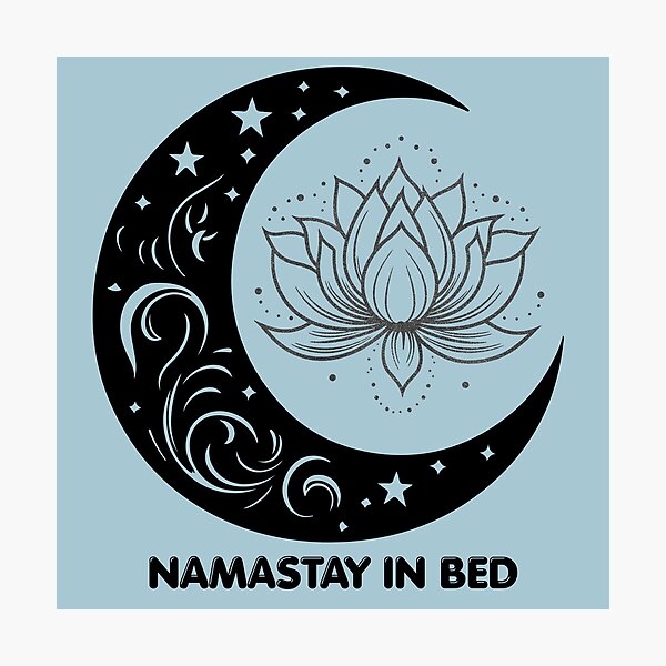 Item preview, Namastay in Bed Lotus blossom - moon - stars designed and sold by 247DesignStudio.