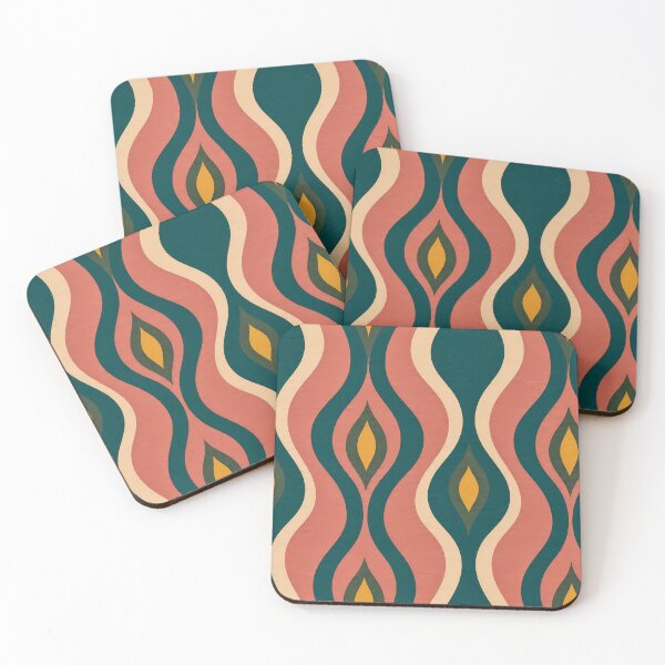 Item preview, Retro Wavy Ogee Flame Pattern designed and sold by LuisWorks.