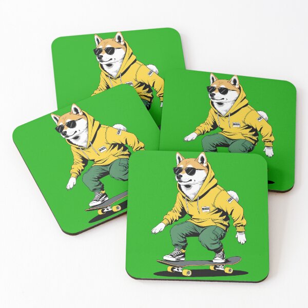 Item preview, Cool Skateboarding Shiba Inu designed and sold by Structure-Blue.