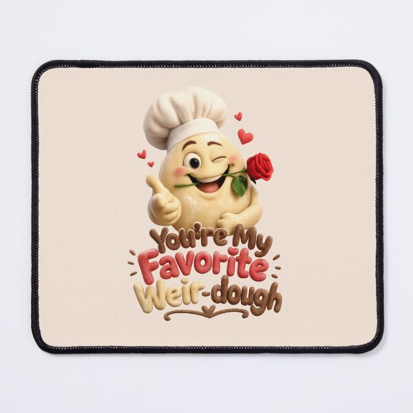 Item preview, Cute "You're My Favorite Weir-dough" | Funny Romantic Chef Dough Bread Joke Pun designed and sold by Moons Studio.