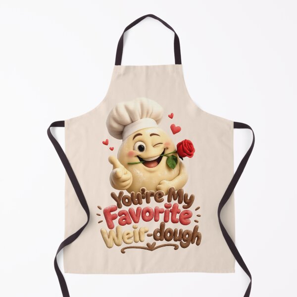 Item preview, Cute "You're My Favorite Weir-dough" | Funny Romantic Chef Dough Bread Joke Pun designed and sold by Moons Studio.