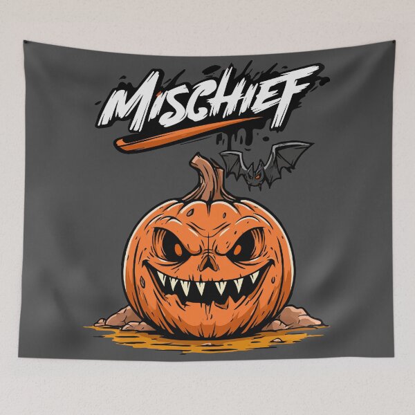 Item preview, Halloween Mischief Pumpkin and Bat designed and sold by RichardRags.