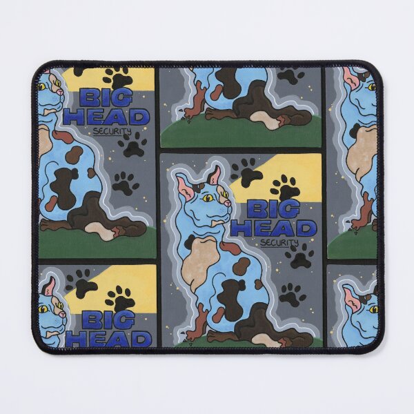 Item preview, 'Big Head Security’ Bright and Bold Acrylic Guard Cat Painting designed and sold by FoulfaeriePrint.