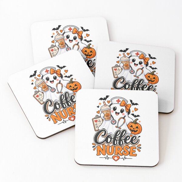 Item preview, Coffee Nurse Halloween Gift Cute Ghost Nurse Style designed and sold by Corvoria.