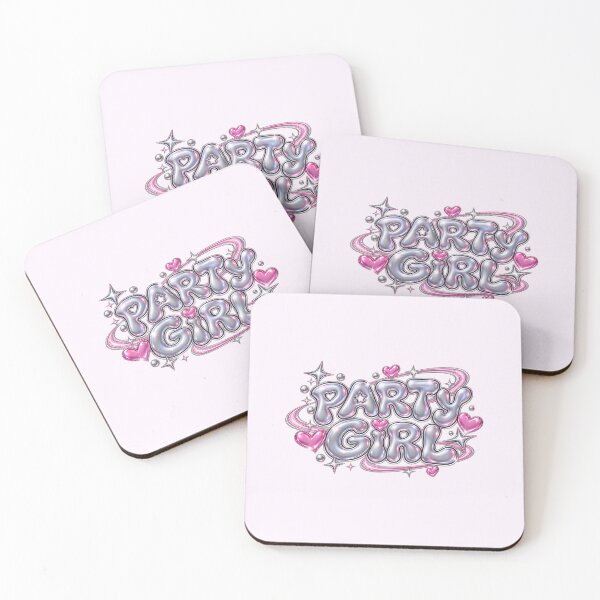 Item preview, Party Girl Chrome Chrome Bubble Text designed and sold by Inkworksbyshery.