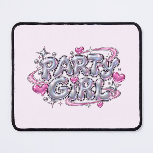 Item preview, Party Girl Chrome Chrome Bubble Text designed and sold by Inkworksbyshery.