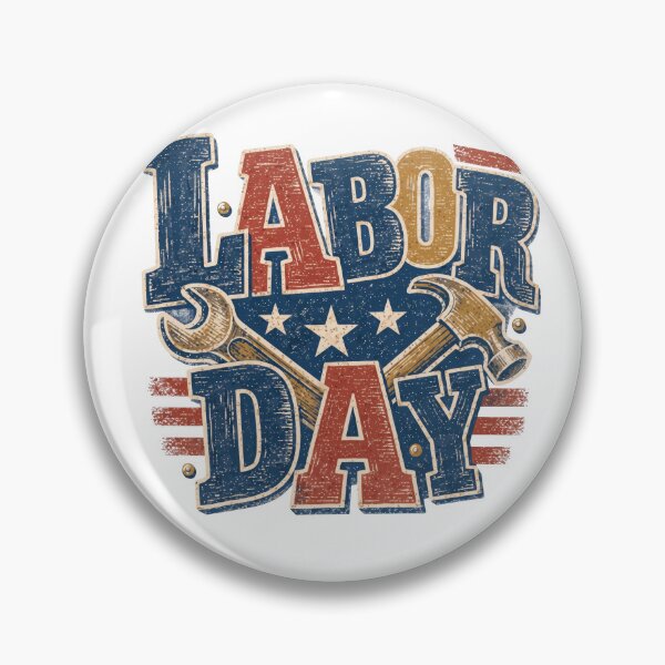 Item preview, Labor Day Shirt - Vintage Industrial Tools Badge Tee designed and sold by relso.
