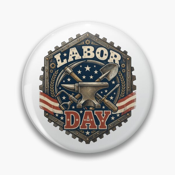 Item preview, Skilled Trade Gift Shirt - Labor Day Vintage Badge Tee designed and sold by relso.