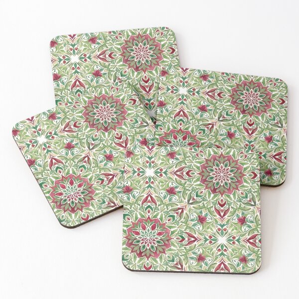 Item preview, Kaleidoscope with Christmas colors designed and sold by Miller Designs Print & Pattern.