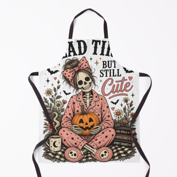 Item preview, Dead Tired But Still Cute Halloween Skeleton designed and sold by Nordo Studio.