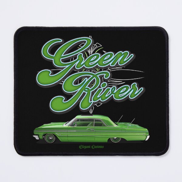 Item preview, 1964 Impala Green River with text - Lowrider, Kustom, Hot Rod, Muscle Car designed and sold by Elegant Customs.
