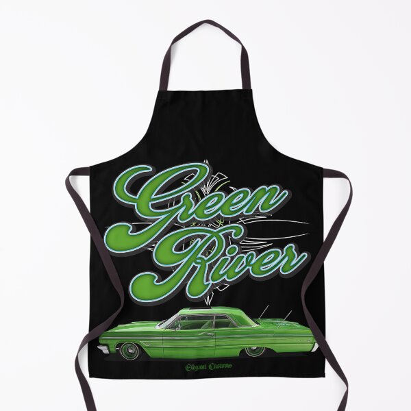 Artikelvorschau, 1964 Impala Green River mit Text - Lowrider, Kustom, Hot Rod, Muscle Car entworfen und verkauft von Elegant Customs.