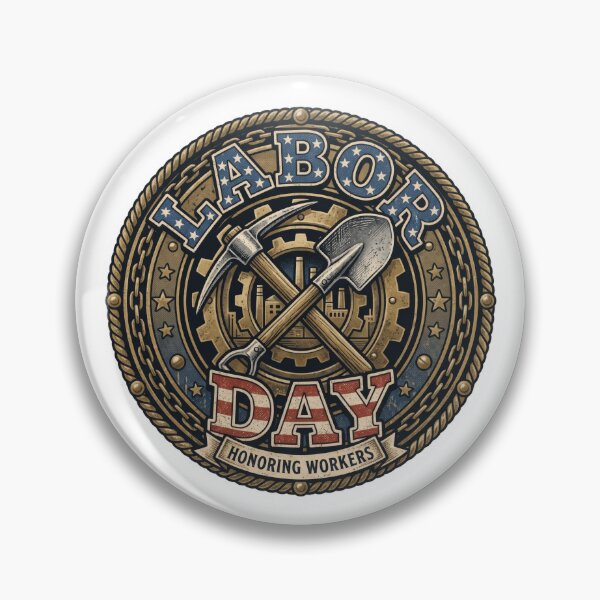 Item preview, Labor Day Craftsman Shirt - Vintage Trade Badge Tee designed and sold by relso.