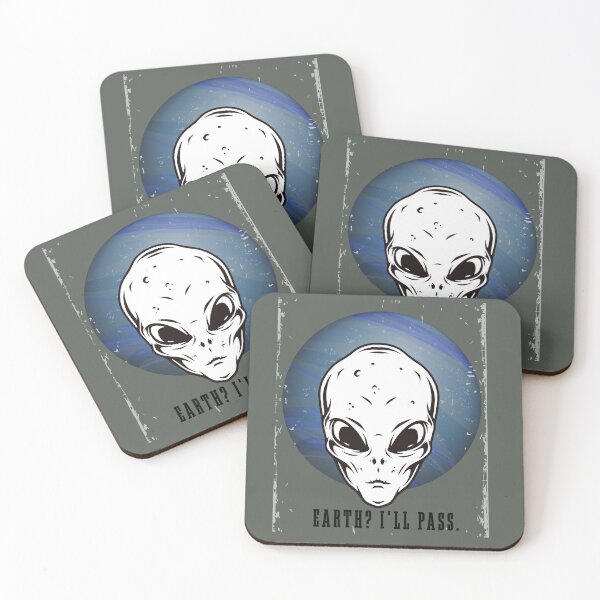 Item preview, Earth I’ll Pass Funny Alien Design designed and sold by AhmadAnnaPrints.
