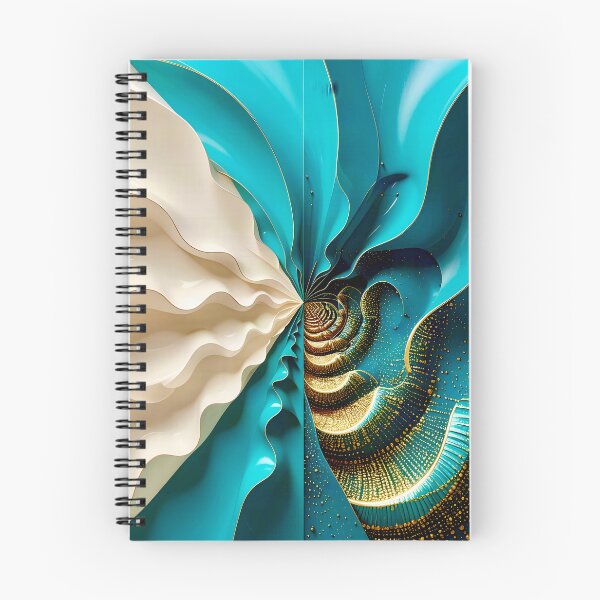 Item preview, Ocean Turquoise and Alabaster Ribbon Vortex designed and sold by Vicky Brago-Mitchell®.