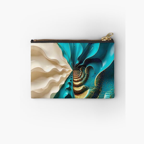 Item preview, Ocean Turquoise and Alabaster Ribbon Vortex designed and sold by Vicky Brago-Mitchell®.