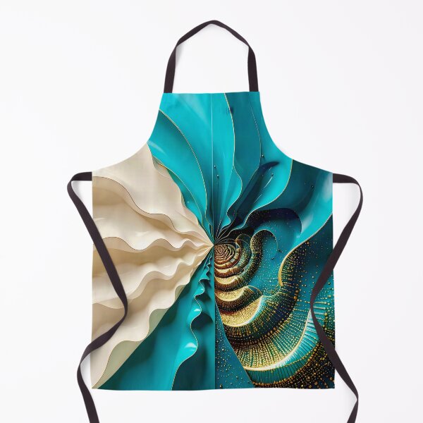 Item preview, Ocean Turquoise and Alabaster Ribbon Vortex designed and sold by Vicky Brago-Mitchell®.