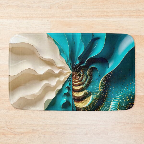 Item preview, Ocean Turquoise and Alabaster Ribbon Vortex designed and sold by Vicky Brago-Mitchell®.