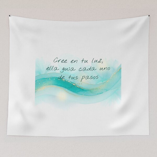 Item preview, Believe in Your Light — Inspirational Quote Turquoise and Gold Watercolor designed and sold by Hawaii26.