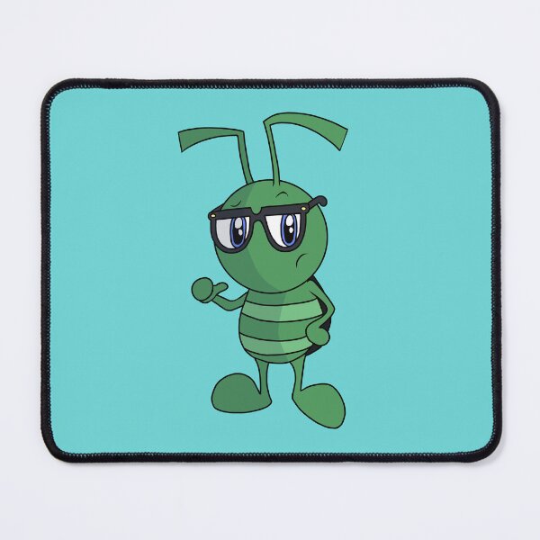 Item preview, Cute Kawaii Green Bug with Glasses - Smart Nerdy Cozy Critter Cartoon designed and sold by CozyCritters8.