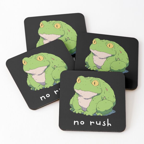 Item preview, No Rush Chonky Green Toad | Wholesome Relatable Animal Art designed and sold by kuwagatamushi.