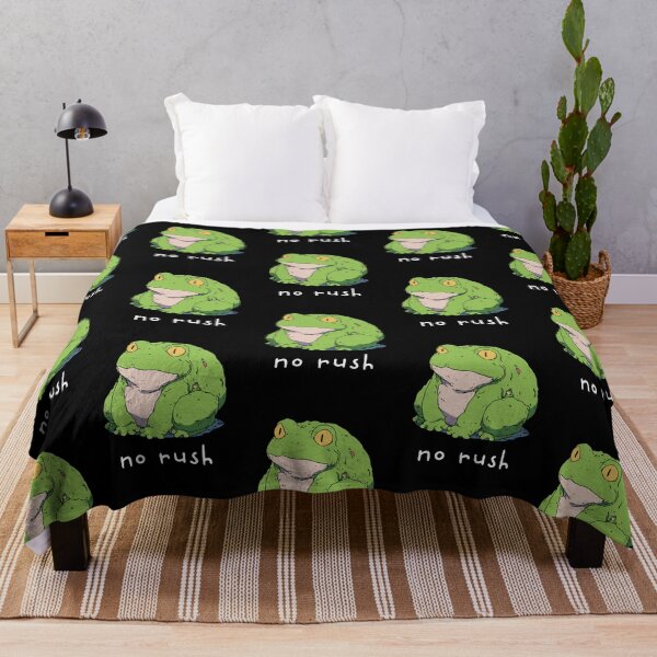 Item preview, No Rush Chonky Green Toad | Wholesome Relatable Animal Art designed and sold by kuwagatamushi.