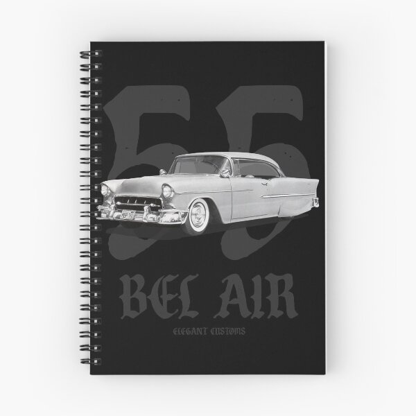 Artikelvorschau, 1955 Bel Air Tats Gotanda mit Text - Lowrider, Kustom, Hot Rod, Muscle Car entworfen und verkauft von Elegant Customs.