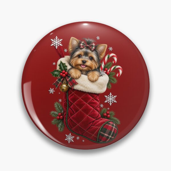 Item preview, Yorkie Christmas Stocking Cute Yorkshire Terrier Dog Holiday Gift designed and sold by Cute & Sassy Custom Gifting Boutiques.