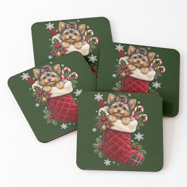 Item preview, Yorkie Christmas Stocking Cute Yorkshire Terrier Dog Holiday Gift designed and sold by Cute & Sassy Custom Gifting Boutiques.