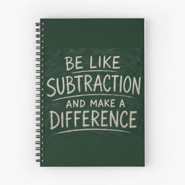 Item preview, Be Like Subtraction And Make A Difference Chalkboard designed and sold by GibasVisuals.