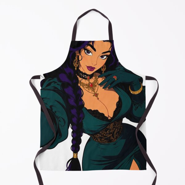 Item preview, Gothic Sorceress Pin-Up – Retro Cartoon Femme Fatale designed and sold by  Hollow Moon Studios..
