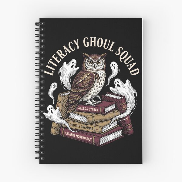 Item preview, Literacy Ghoul Squad English Teacher Owl Stack Of Books Halloween designed and sold by TeNovaStudio ⭐⭐⭐⭐⭐.