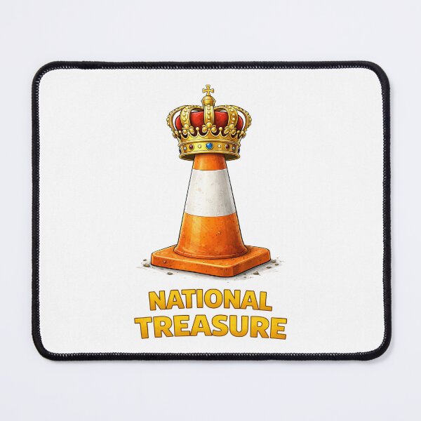 Item preview, National Treasure Funny Traffic Cone Crown Humor Design. designed and sold by The-T-In-Retro.