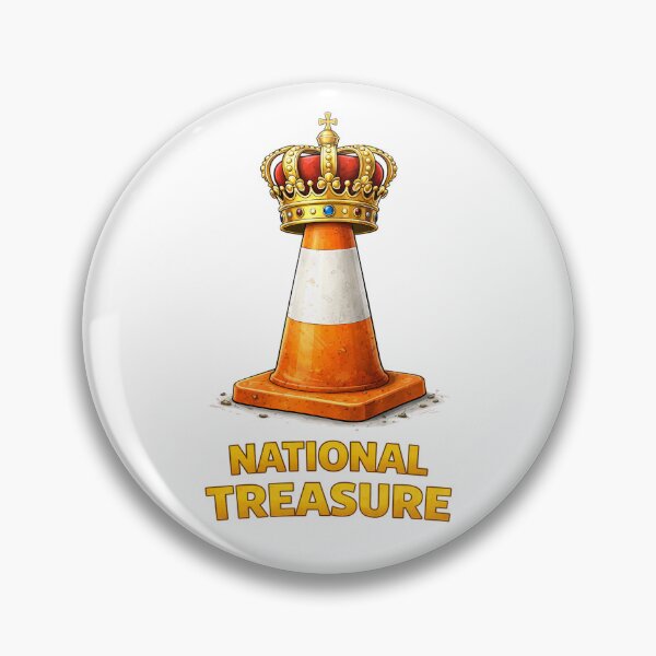 Item preview, National Treasure Funny Traffic Cone Crown Humor Design. designed and sold by The-T-In-Retro.