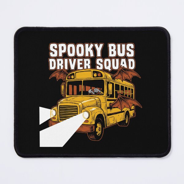 Item preview, Spooky Bus Driver Squad Skeleton Bat Wings Halloween School Bus designed and sold by TeNovaStudio.