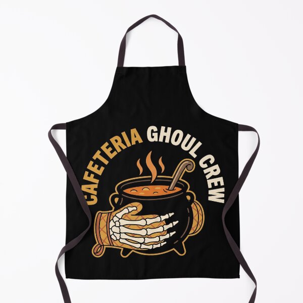 Item preview, Cafeteria Ghoul Crew Halloween Lunch Lady Skeleton Cauldron designed and sold by TeNovaStudio ⭐⭐⭐⭐⭐.