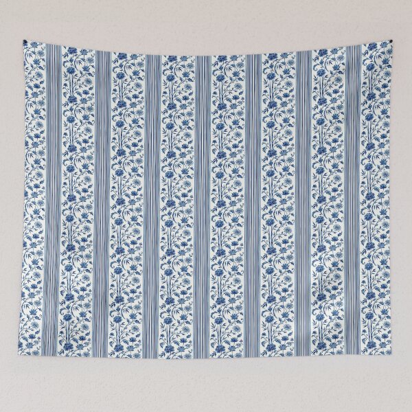 Item preview, Blue and white floral pattern with Chinoiserie flare designed and sold by Miller Designs Print & Pattern.
