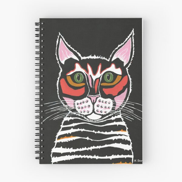 Item preview, Funny Black And White Striped Cat designed and sold by Sartoris Art.