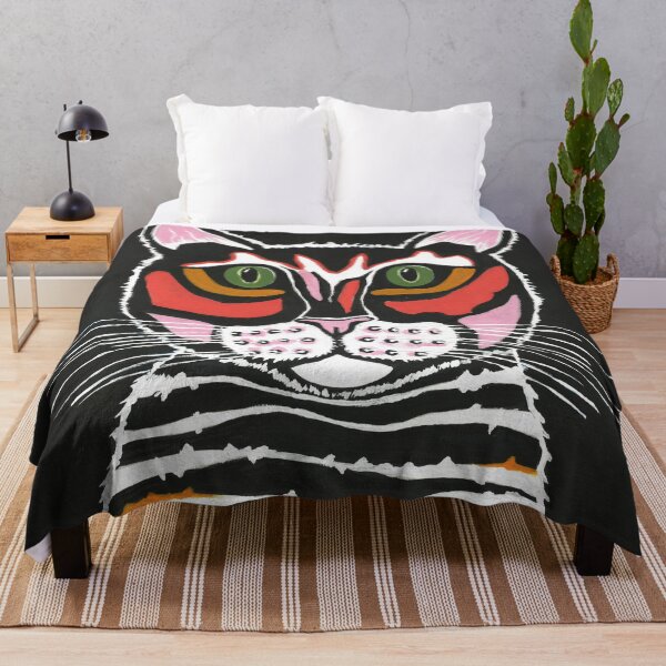 Item preview, Funny Black And White Striped Cat designed and sold by Sartoris Art.