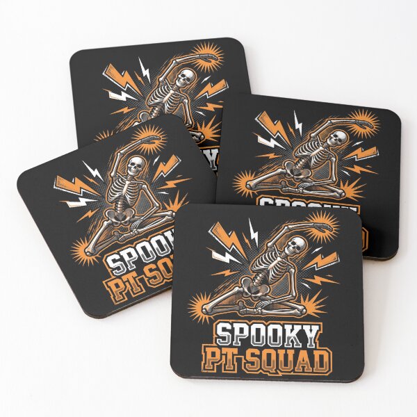 Item preview, Spooky PT Squad Physical Therapy Halloween Stretching Skeleton designed and sold by TeNovaStudio.