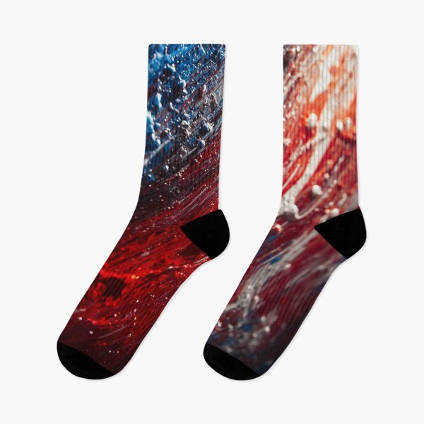 Item preview, Red White and Blue Impasto Oil Paint Macro designed and sold by Harmonic_Layers.